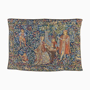 French Tapestry of the Lady with an Organ from Tapisseries Du Lion, 1970s