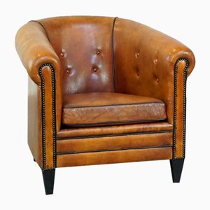 Large Leather Club Chair