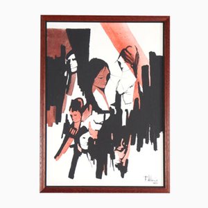 Fernando Alzamora Albeniz, Composition, 1977, Oil on Canvas