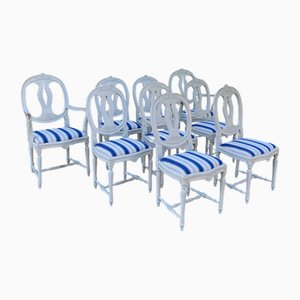 Gustavian Chair Set, 1890s, Set of 10