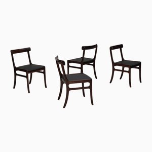Vintage Danish Chairs in Mahogany by Ole Wanscher, 1960s, Set of 4