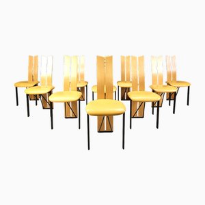 Vintage Dining Chairs, 1980s, Set of 10