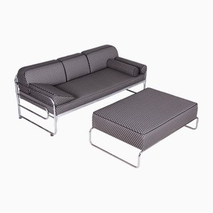Bauhaus Ottoman in Chrome, 1930s