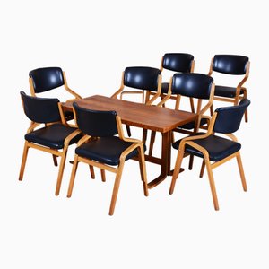 Mid-Century Chairs in Maple by Ludvik Volak, 1960s, Set of 8