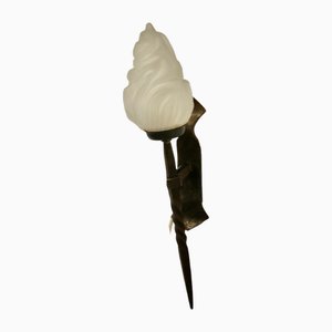 French Gothic Iron Entrance Wall Light , 1930s