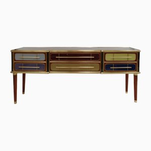Enfilade en Bois et Verre, Italie, 1950s