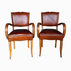 Bridge Sessel mit Schnurrbart-Rücken, 1950er, 2er Set