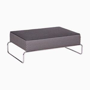 Mesa otomana Bauhaus de cromo y tapicería, checa, años 30