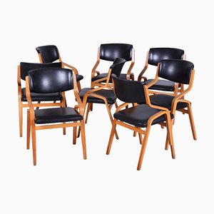 Mid-Century Chairs in Maple attributed to Ludvik Volak, Czech, 1960s, Set of 8