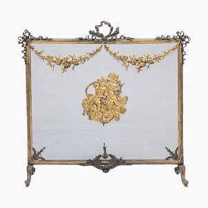 19th Century Napoleon III Bronze Mantel Screen