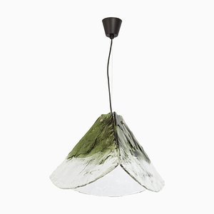 Green Murano Pendant Light attributed to Kalmar, 1970s