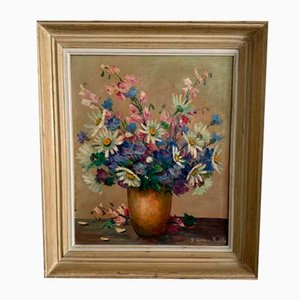 Simone Lalanne Bascle, Still Life, Mid 20th Century, Oil on Canvas