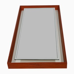 Mid-Century Illuminated Teak Wall Mirror from Hillebrand, 1966
