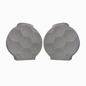 Mid-Century Op Art Vases by Manfred Frey for Kaiser, 1960s, Set of 2