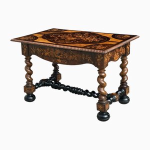Mesa de centro holandesa de marquetería con incrustaciones, 1800
