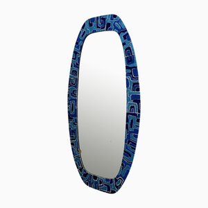 Enamelled Copper Mirror by Siva Poggibonsi, 1950s