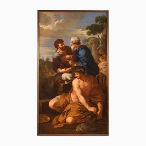 Italian Artist, The Alliance of Jacob and Laban, 1650, Oil on Canvas, Framed