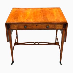 Mesa de sofá George Iii de época Sheraton de madera satinada, siglo XVIII