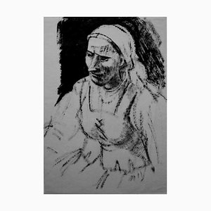 Przezdziecka, A Woman, Gouache and Mixed Media Painting