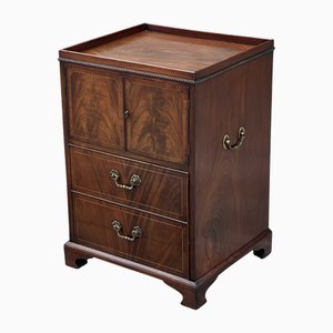 Cómoda de noche de caoba de época George Iii, siglo XVIII, 1780