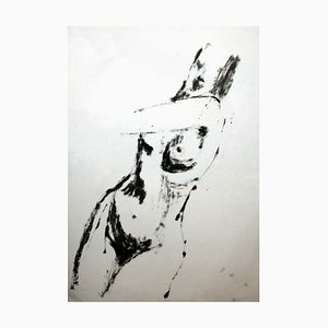 Przezdziecka, Untitled (Nude), Gouache and Mixed Media Painting