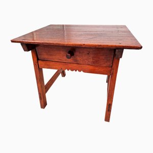 Table Wabi Sabi avec Tiroir, Espagne, 19ème Siècle