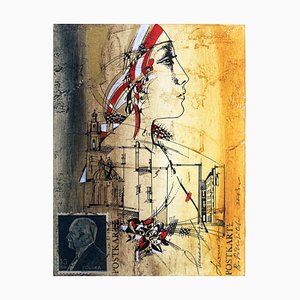 Bogdan Pikulicki, City II, Aguafuerte y collage sobre papel en relieve, 2013