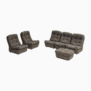 Orchidée Modular Lounge Chairs by Michel Cadestin for Airborne, 1970, Set of 6