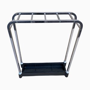 Art Deco Chrome Umbrella Stand, 1920s