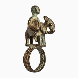 Antiker Pferdering aus Mali aus Bronze