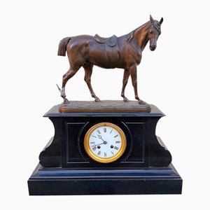 Horse Clock von Emile Loiseau, 19. Jh.