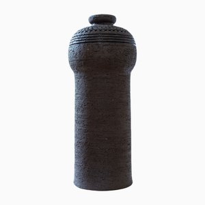 Brutalist Chamotte Ceramic Vase by Inger Persson for Rörstrand, 1960s