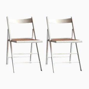 Mid-Century White Folding Dining Chair, Italy, 1970s