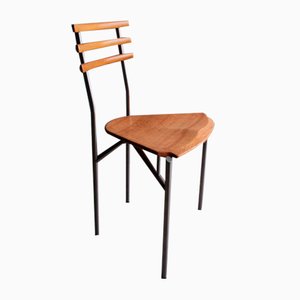Set de Chaises Beiges et Argentées, Set de 4