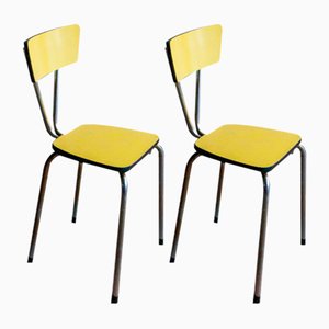Vintage Yellow Chair in Metal