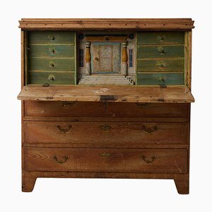 Antique Swedish Secretaire in Pine