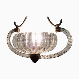 Lampadario Art Déco attribuito a Ercole Barovier, Murano, anni '40