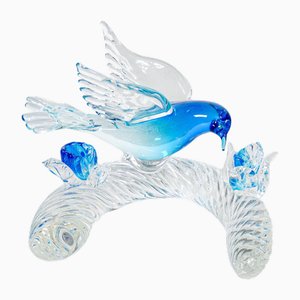 Murano Blown Glass Bird Sculpture