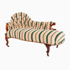 Viktorianische Chaiselongue aus Mahagoni, 1860er