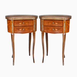 Französische Vintage Nachtschränke, 1930, 2er Set
