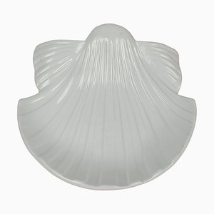 Bowl / Vide-Poche in White Glazed Ceramic by Tommaso Barbi, 1970s