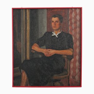 Turin School Artist, Symbolic and Metaphysical Inspiration, Oil on Wood, 1920s