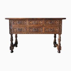Table Console Sculptée à la Main, Espagne, 1920s