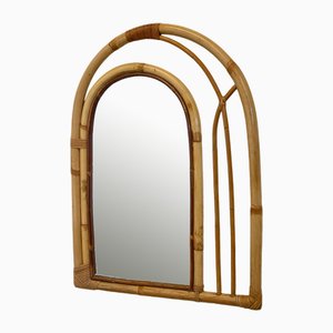 Bamboo Mirror in the style of Vivai Del Sud, 1970s