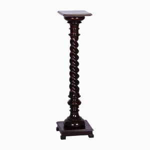 Biedermeier Pedestal in Stained Walnut, Austria, 1840s