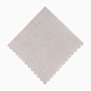 Bilbao Eco Dark Embroidered Linen Napkin by Los Encajeros