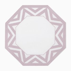 Bali Lilac Embroidered Linen Placemat by Los Encajeros