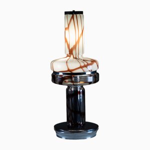 Tischlampe aus Glas & Messing von Angelo Brotto für Esperia, 1970er