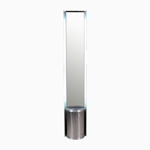 Italian Modern Steel Backlit Ground Mirror
