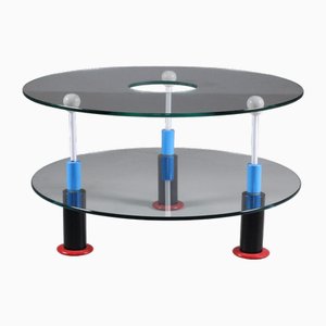 Tavolino da caffè postmoderno in vetro